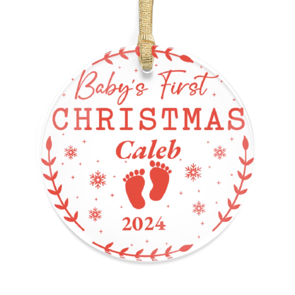 Baby’s First Christmas Personalized – Cherished Acrylic Ornament Keepsake