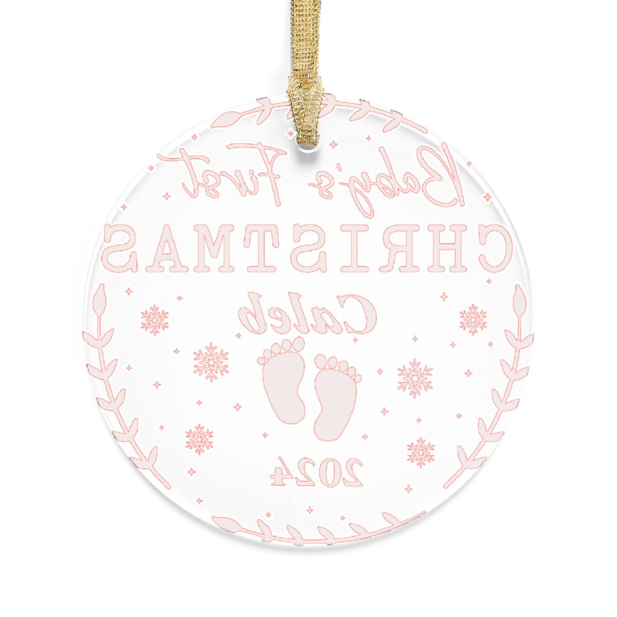 Baby’s First Christmas Personalized – Cherished Acrylic Ornament Keepsake