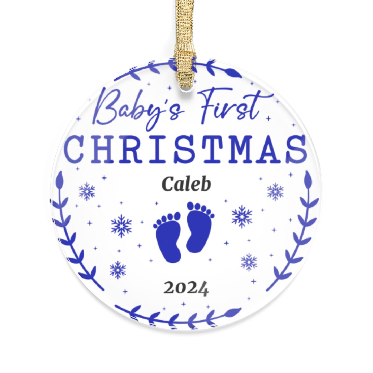Baby’s First Christmas Personalized – Cherished Acrylic Ornament Keepsake