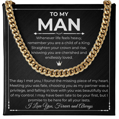 To My Man - Unbreakable Bond Cuban Link Necklace