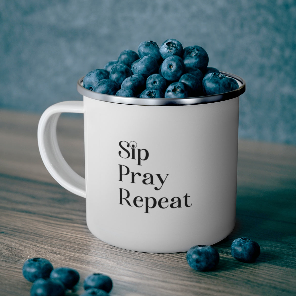 Sip Pray Repeat: Inspirational Ceramic & Camping Mug – Perfect for Every Adventure