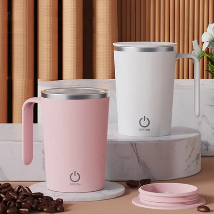 Self-Stirring Mug for Perfect Coffee & Tea Blends