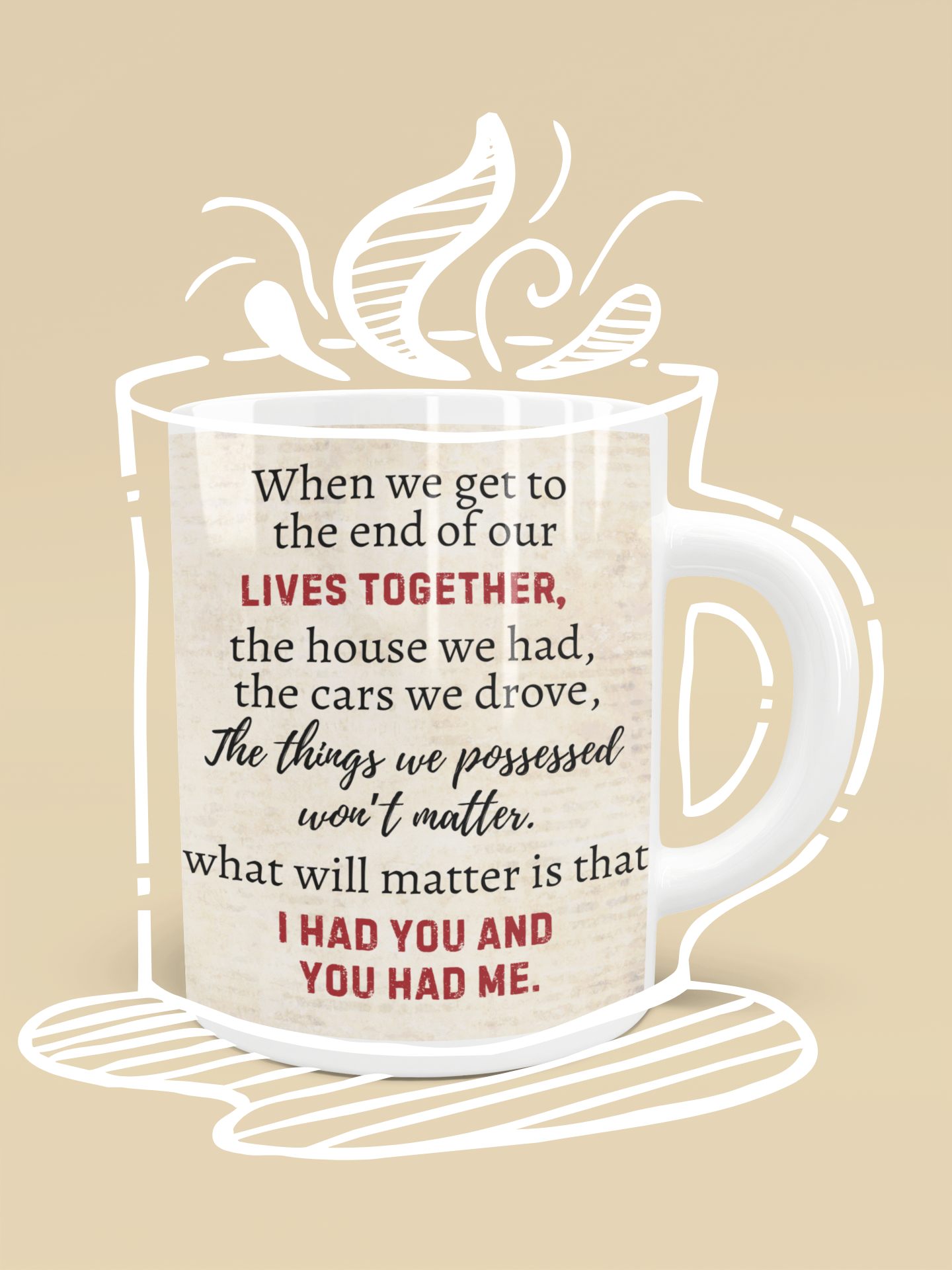 Love That Lasts: A Heartwarming Tribute Mug for Life’s Greatest Journey